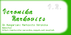 veronika markovits business card